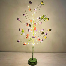 24" Easter Egg Lighted Tree - 50 Warm White Micro Lights GC2465390 - View in Store