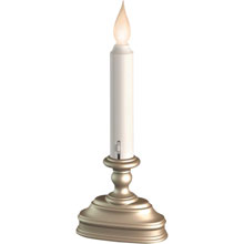 Pewter LED Battery Operated Christmas Candle