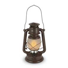 LED Rustic Brown Railroad Hurricane Camping Lantern - 11' GC44140