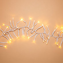 Warm White LED Garland Lights - 6 ft. White Wire GC2366000