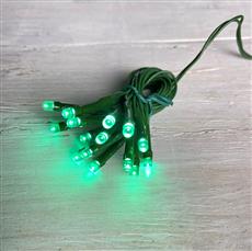 15 Little Lites LED Battery Operated Stringlight Strand - 15 Green Micro Lites BS-53400