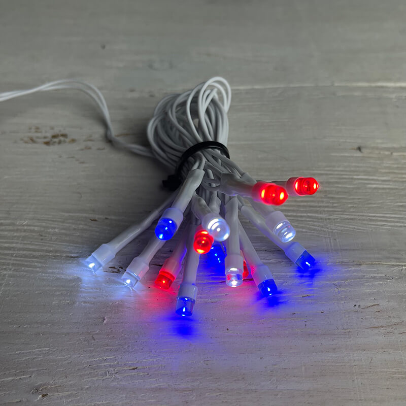 Red /White / Blue Little Lites LED Battery Operated Micro Lites  BS-74600