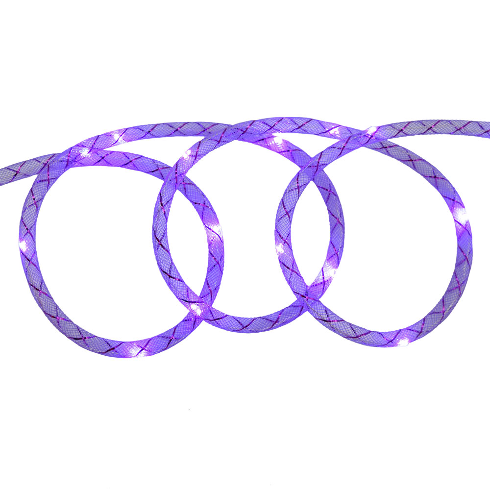 Purple Mesh Rope Light 15 Foot 15 Purple Led Mesh Rope Light Battery Operated