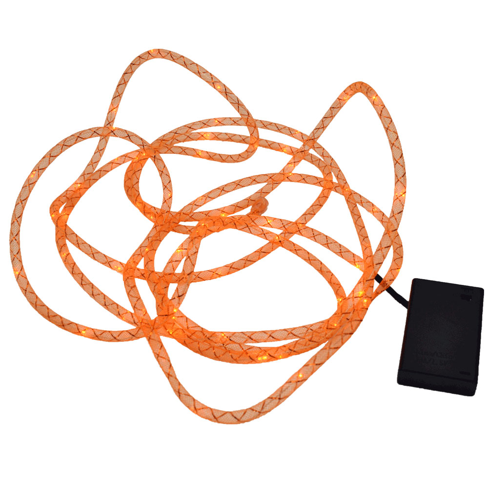 Orange Mesh Rope Light 15 Foot