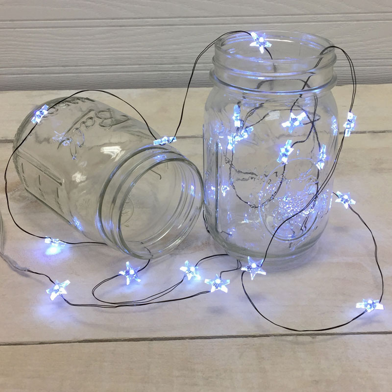 White Star Led Micro String Lights Battery Operated White Star Led Ultra Thin Wire String Lights Battery Operated