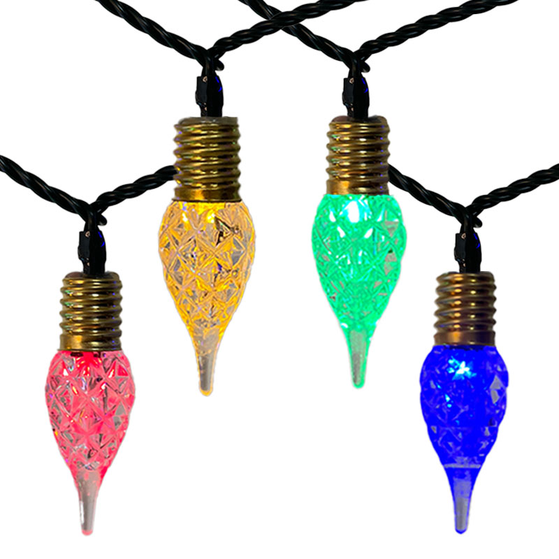 Multi-Function LED Vintage Lights 180-Bulbs - Green Wire - Multi-Color KM783793