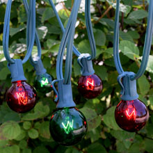 25' C7 Red & Green Globe String Light Strand