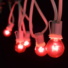 25' Pink Globe String Lights - White C9 Strand