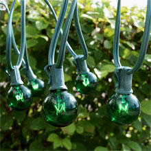 50' C7 Light Strand Kit, Green - Candelabra Base