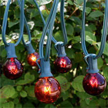 25' C7 Red/Amber Globe String Light Strand