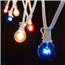 C7 Red, White, & Blue Globe String Lights - 25' White Wire