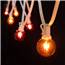 Red/Amber Globe Lights - 25' C7 White Light Strand