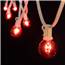 25' C7 White Light Strand Kit - Red Globe Lights