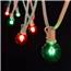 25' Red/Green Globe String Lights - White C7 Strand