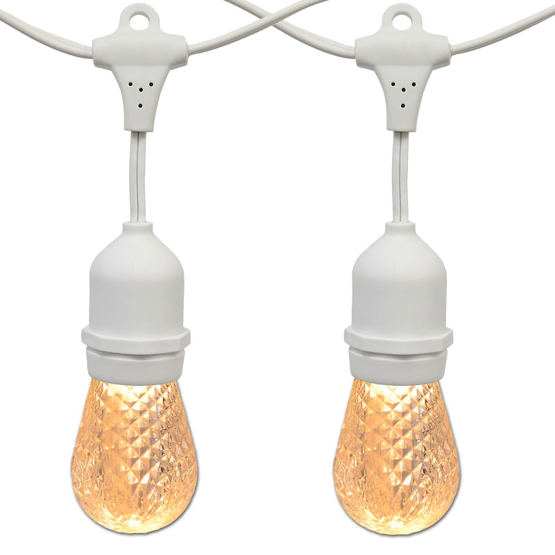 Sun Warm White Led Commercial String Lights 21 White Cord Sun Warm White Led Commercial String Lights 21 White Cord
