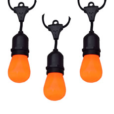 The Orange Crush 48s Starter Kit - 48' Commercial Linear Light String Strand - Suspended Medium Base