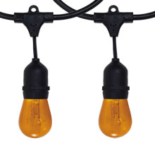 48' Amber Blast Suspended Vintage Light Strand