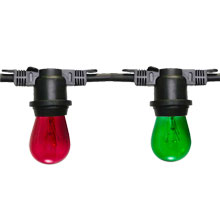HollyBerry Festive String Light Kit - 48 ft Red & Green Light String