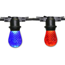 Wrigleyville Red & Blue Faceted LED Light Strand Kit