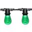 48' Green LED Commercial Light Strand Kit - Black 