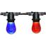 Wrigleyville Red & Blue Ceramic String Light Kit - 100 Feet 