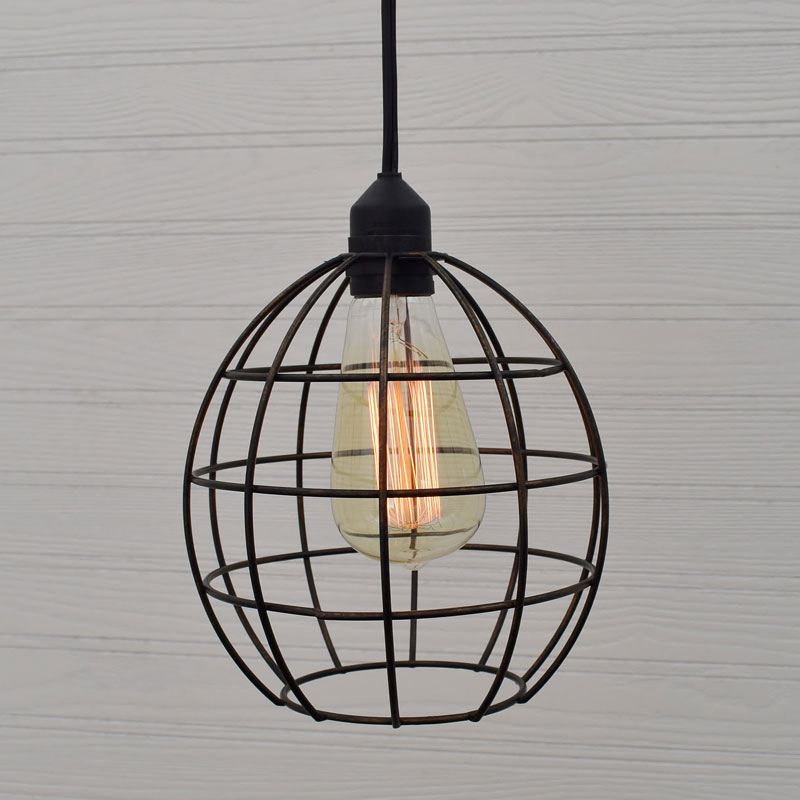 Vintage Caged Hanging Edison Lamp