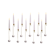 12" Battery Operated LED Candle Light Set w/ Glass Balancing Weight BAT0001