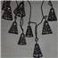 10L Modern Black Metal Lantern String Lights