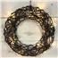 Rattan Wreath Battery Operated 16 LED Bulbs - Warm White KM493609