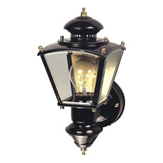 Black Brass Coach Motion Light Fixture