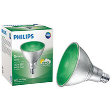 Philips 13.5W Green PAR38 Medium LED Floodlight Light Bulb - 100W Equivalent
