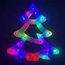 Double Sided Color Changing Christmas Tree Window Décor - 35L LED 915296