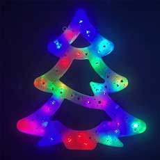 Double Sided Color Changing Christmas Tree Window Décor - 35L LED 915296