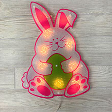 Bunny with Egg Shimmer Wall Art PD-39611