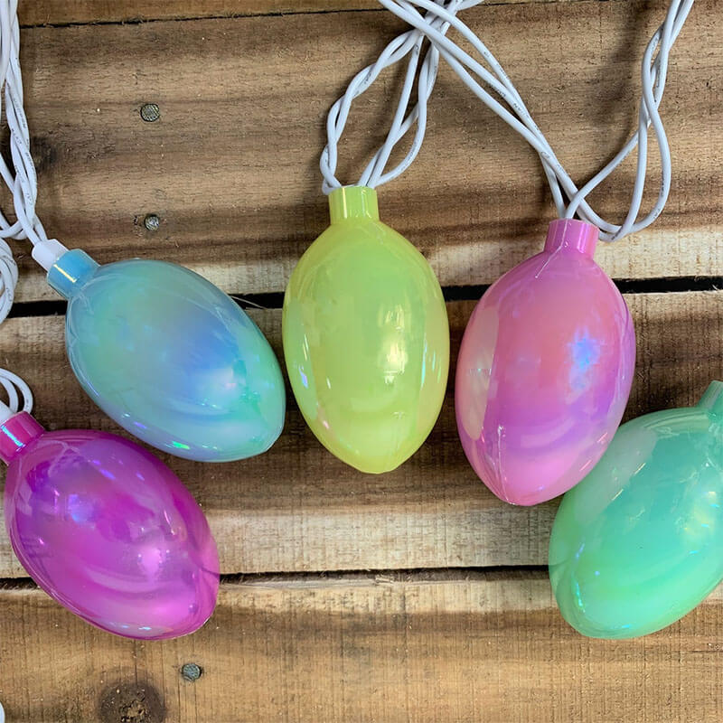Easter Egg Party String Lights Pearlized Pattern