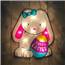 Bunny with Bow and Egg Shimmer Wall Art