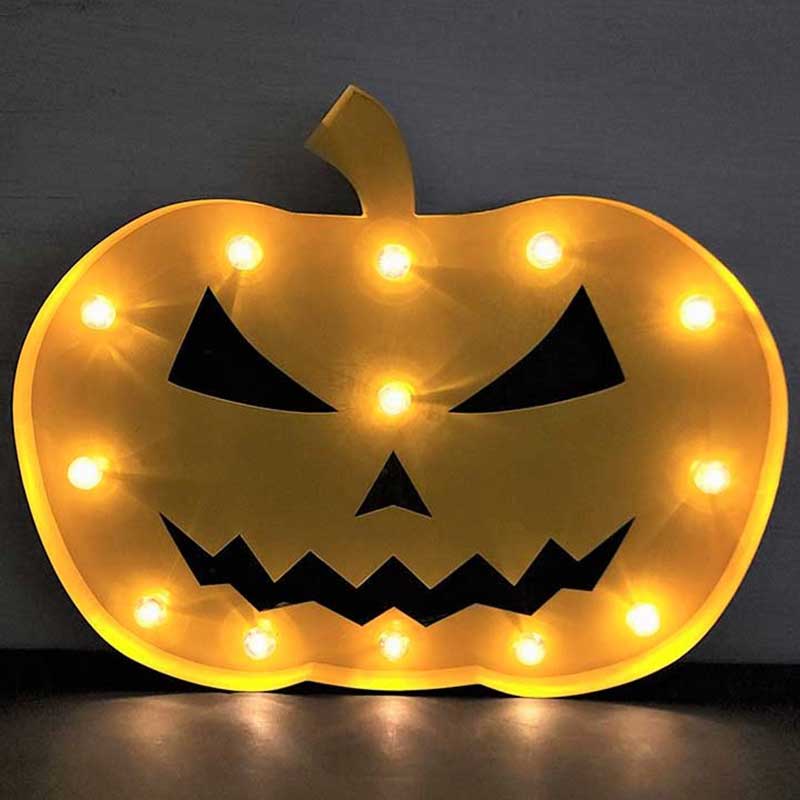 Halloween Scary Metal Pumpkin - Battery Operated  AIS-JACK1
