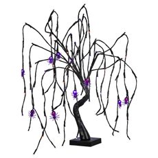 24" LED Spider Tree - 100 orange/purple lights GC2700260