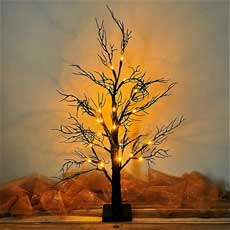 24" LED Lighted Tree - 24 Orange Lights  HW1862