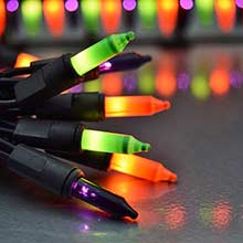 Halloween Party String Lights - Green Purple Orange - 50 Lights DR-620127