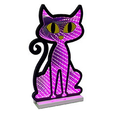 Hallioween Pink Cat LED Infinity Light - 15.6" GC2798620-PI