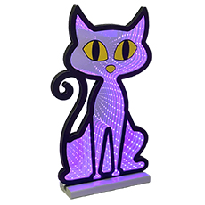 Halloween Purple Cat LED Infinity Light - 15.6" GC2798620-PU