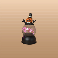 Designer Halloween Skeleton Battery Operated Lighted Globe 2734600-PU