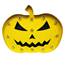 Halloween Scary Metal Pumpkin - Battery Operated
