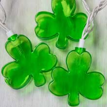 Shamrock Clover Party String Lights - 10 Lights