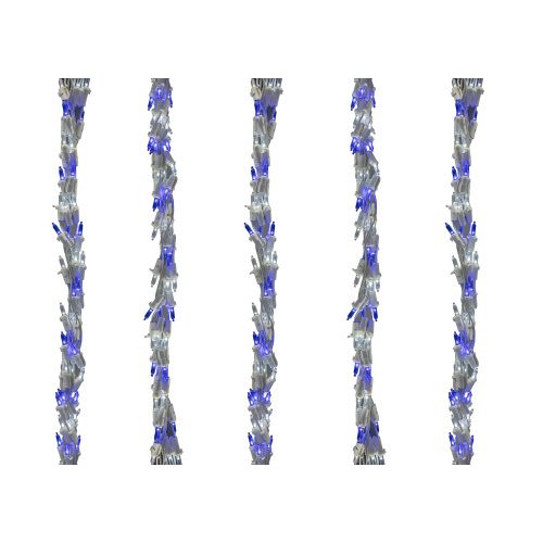 300L High-Density LED Christmas Garland Lights – Blue & Pure White – 11.6 ft BS-28800