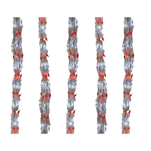 300L High-Density LED Christmas Garland Lights – Red & Pure White – 11.6 ft BS-28900