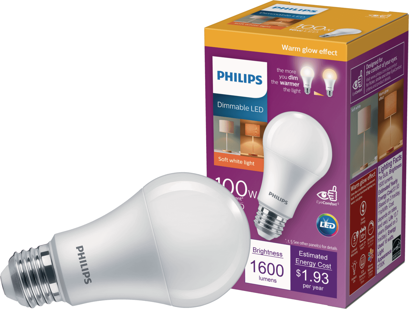 Dimmable Soft White A21 LED Light Bulb - 16W 561027 