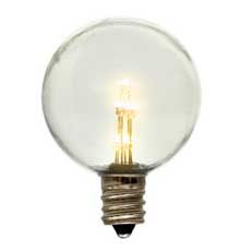 LED Globe Light Bulb - Plastic - G50 - E12 Warm White AIS-G50C-PL-WW