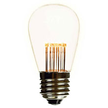 LED S14 Medium Base Light Bulb - Clear - 9 LED